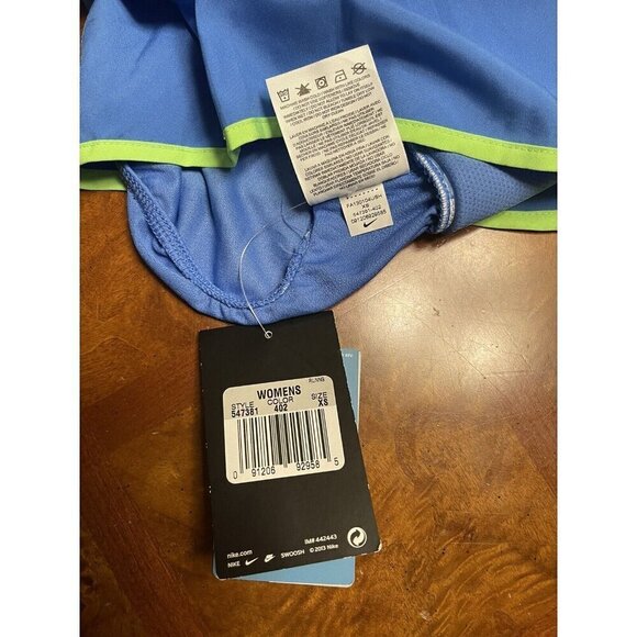 Nike Dri-Fit Athletic Shorts Women's Size XS Blue Green Lined Pull On 547381-402 - Picture 4 of 8